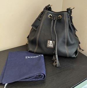 Dooney & Bourke Black Drawstring Bucket Bag